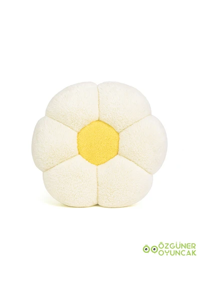 Özgüner Oyuncak Dekoratif Papatya Şeklinde Peluş Yastık 40 cm – Yumuşak ve Konforlu Tasarım - Resim 2