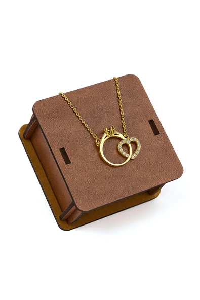 Ayıcı Oyuncak Aşk Dolu Hediye – Peluş Ayı 90 cm, Mini Buket ve 24 Ayar Altın Kaplama Kolye Kombini - Resim 4