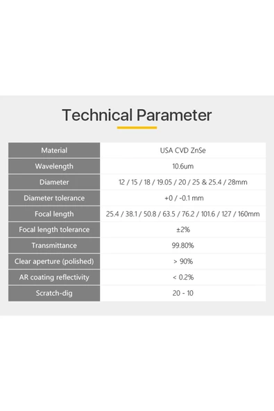 Özgüner Oyuncak Co2 Lazer Lens (pvd/c20/znse/50.8) - Resim 4