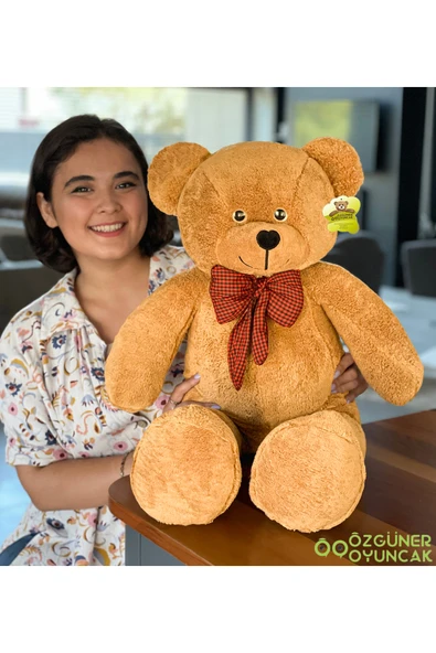 Ayıcı Oyuncak 102 Papyonlu Büyük Ayıcık (%100 YERLİ) Kahve ürün görseli 1