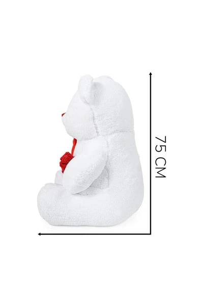 Ayıcı Oyuncak 75 Cm Elinde Gül Tutan Sevimli Ayıcık - Resim 4