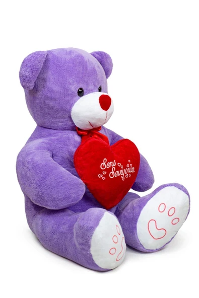 Özgüner Oyuncak Oyuncak Ayıcı 140 Cm Dev Bobo Seni Seviyorum Kalpli Sevgiliye Özel - Resim 5