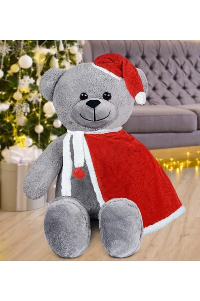 Ayıcı Oyuncak 100 Cm Pelerinli Noel Baba Ayıcık Yeni Yıl , Yılbaşı Hediyesi ürün görseli 1