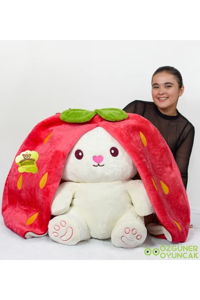 Özgüner Oyuncak Çilek Tavşan Çantalı 180 cm - Resim 2