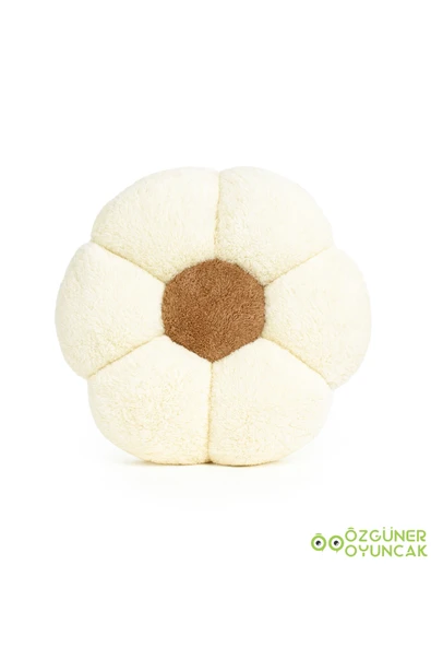 Ayıcı Oyuncak Dekoratif Papatya Şeklinde Peluş Yastık 40 cm – Yumuşak ve Konforlu Tasarım - Resim 2
