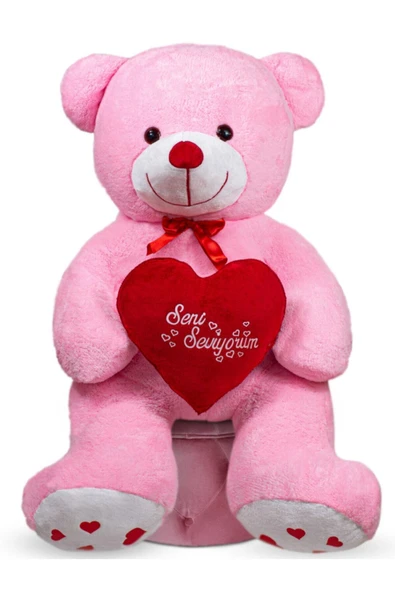 Özgüner Oyuncak Oyuncak 140 Cm Dev Bobo Seni Seviyorum Kalpli Sevgiliye Özel - Resim 5