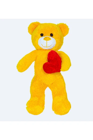 Özgüner Oyuncak 50 Cm Kalpli Peluş Sevimli Ayıcık - Resim 2