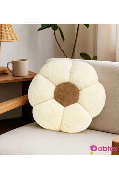 Harika Peluş Fabrikası Dekoratif Papatya Şeklinde Peluş Yastık 40 cm – Yumuşak ve Konforlu Tasarım ürün görseli 1