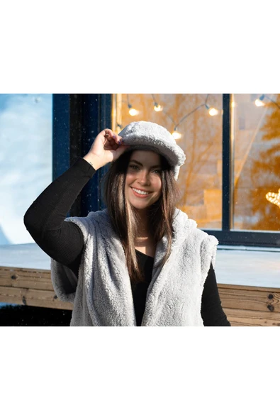 Ayıcı Oyuncak Pabtex Sıcak Tutarken Stil Sahibi Olun: Peluş Kadın Kasket Şapka - Resim 4