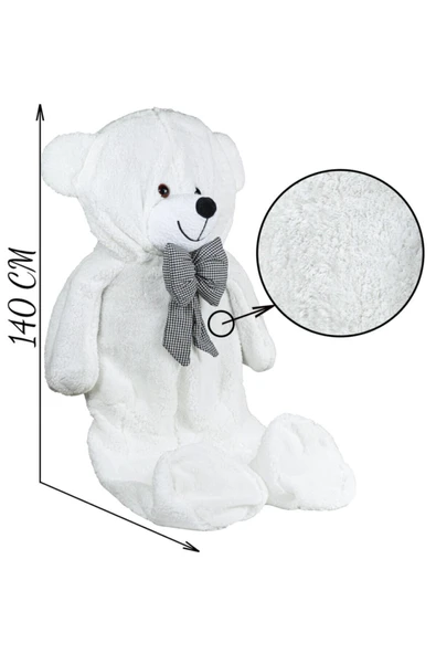 Ayıcı Oyuncak Pabtex Oyuncak Ayıcı 140 Cm Papyonlu Oyuncak Kılıfı ( Boş Olarak Gönderilmektedir.) - Resim 3