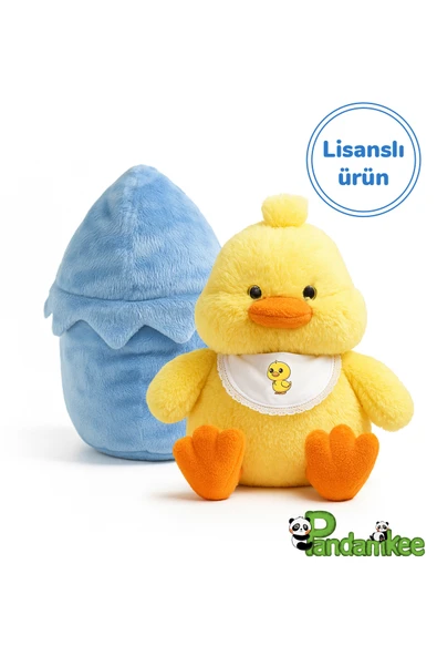 Özgüner Oyuncak Pandamkee Yumurtadan Çıkan Civcivino Peluş – Bebeklere Ve Çocuklara Özel Çantalı Civciv - Resim 2