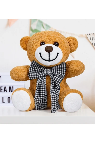 Özgüner Oyuncak Özgüner Papyonlu Oturan Peluş Ayıcık: En Tatlı Hediye Seçeneğiniz! (%100 Yerli) ürün görseli 1