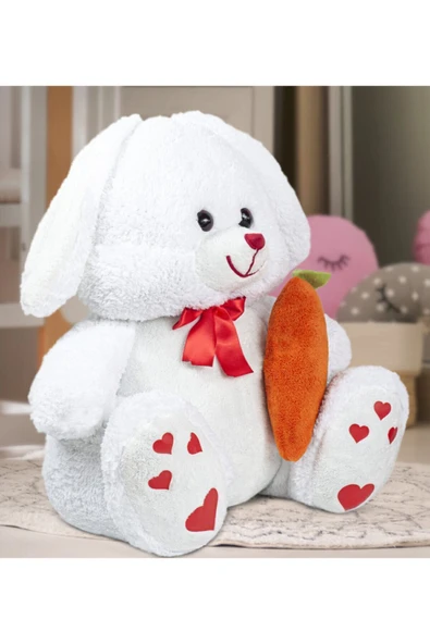 Ayıcı Oyuncak Pandamkee Sevimli 80 Cm Elinde Havuç Tutan Tavşan - Resim 2