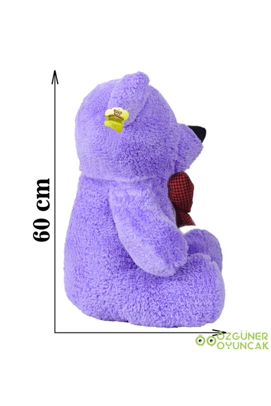 Ayıcı Oyuncak Oturan Peluş Ayıcık Papyonlu – Yumuşak ve Sevimli Hediyelik Ayı - Resim 7