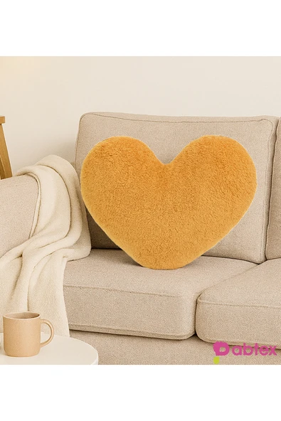 Harika Peluş Fabrikası Paptex Peluş Kalp Yastık – Yumuşak ve Dekoratif ürün görseli 1