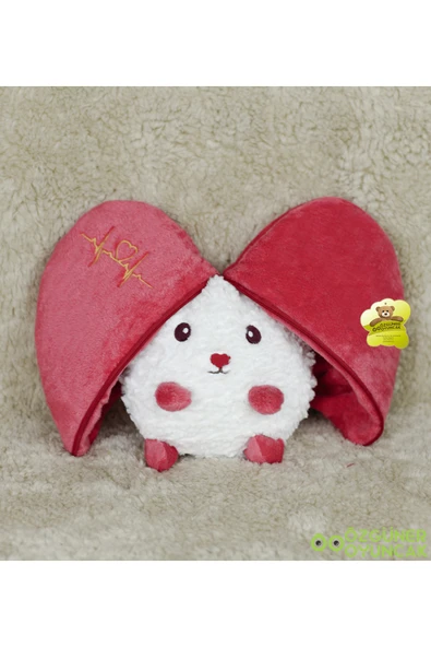 Ayıcı Oyuncak Sürprizli Pelüş Kalp Kuzu 50 Cm - Resim 4