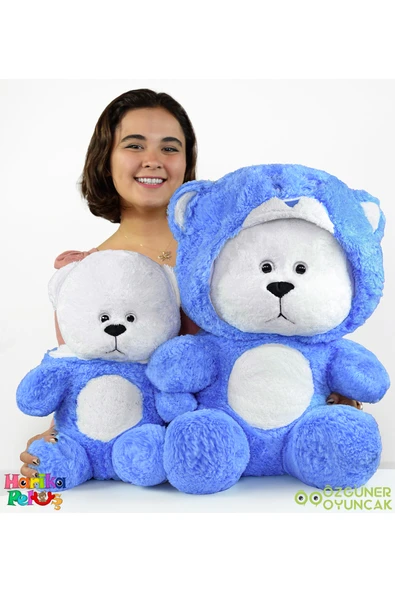 Özgüner Oyuncak Uykumcuk Gold Kapşonlu Peluş Ayı Sevgiliye Özel 70 Cm (%100 YERLİ) ürün görseli