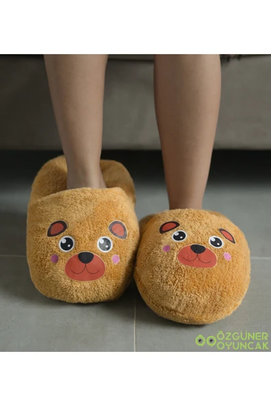 Özgüner Oyuncak Pabtex Hayvan Figürlü Salaş Peluş Terlik – Konforlu Ve Şirin Adımlar ürün görseli