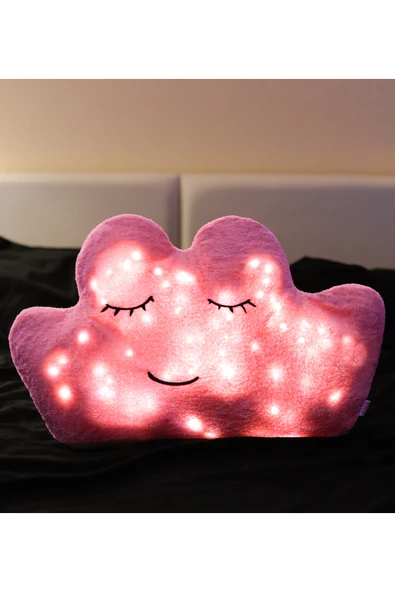 Ayıcı Oyuncak LED Işıklı Bulut Yastık – Evinize Şıklık ve Renk Katın - Resim 2