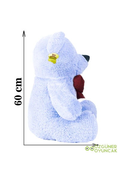 Ayıcı Oyuncak Oturan Peluş Ayıcık Papyonlu – Yumuşak ve Sevimli Hediyelik Ayı - Resim 7