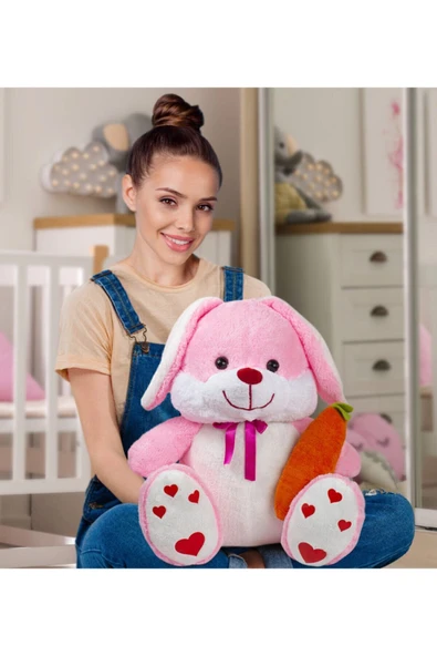 Özgüner Oyuncak Sevimli 80 Cm Elinde Havuç Tutan Tavşan ürün görseli