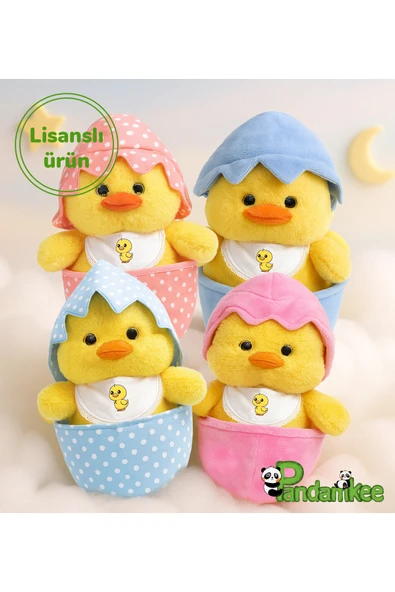 Ayıcı Oyuncak Pandamkee Yumurtadan Çıkan Civcivino Peluş – Bebeklere Ve Çocuklara Özel Çantalı Civciv - Resim 4