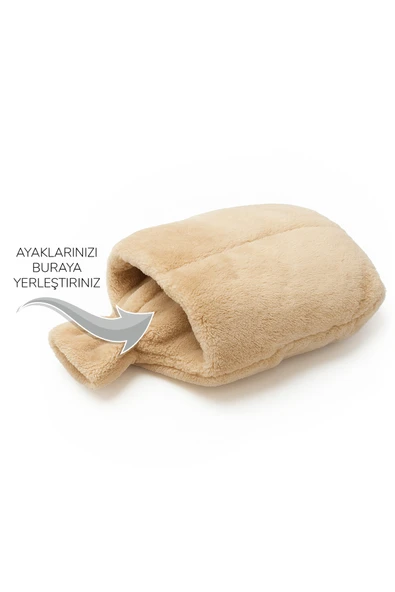 Ayıcı Oyuncak Peluş Ayak Isıtıcı Panduf– Kışlık Yumuşak Ev Pandufu - Resim 5