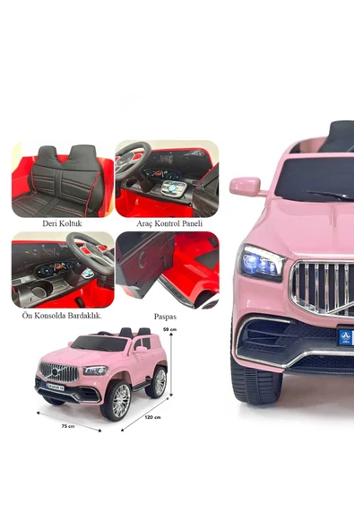 Ayıcı Oyuncak ÖZGÜNER OYUNCAK Akülü Uzaktan Kumandalı Araba VOYAGE GT 4x2 Deri Koltuklu - Resim 5