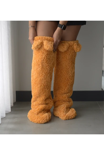 Harika Peluş Fabrikası Peluş Kulaklı Uzun Çorapla Kışa Renk Katın ürün görseli 1