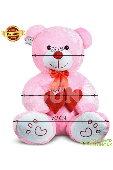 Ayıcı Oyuncak Sevgi Dolu 130 cm Peluş Ayı – Çift Kalp ile Aşkınızı İfade Edin - Resim 7