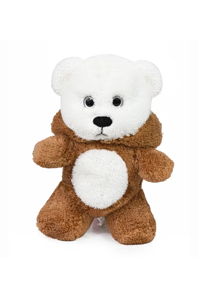 Ayıcı Oyuncak Peluş Sevimli Yumuşacık Tasarımıyla Kapşonlu Uykumcuk - Resim 3