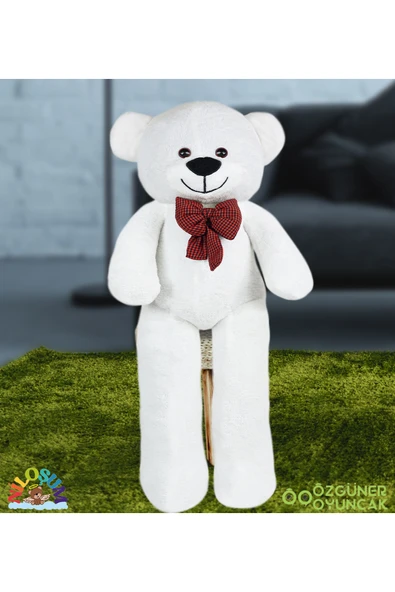 Özgüner Oyuncak Sevgiliye Hediye Seti – 90 cm Peluş Ayıcık & 24 Ayar Altın Kaplama Kolye - Resim 3