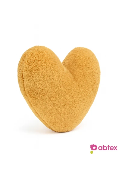 Harika Peluş Fabrikası Paptex Peluş Kalp Yastık – Yumuşak ve Dekoratif - Resim 3