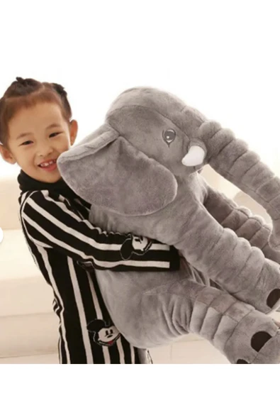 Özgüner Oyuncak Uyku Arkadaşım Fil - Büyük Yumuşak Peluş Fil 65 Cm - Resim 4