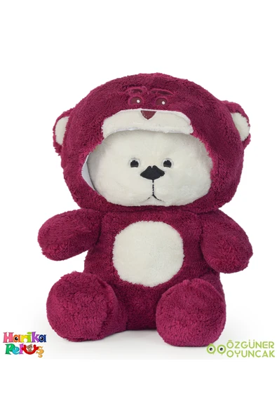 Özgüner Oyuncak Uykumcuk Gold Kapşonlu Peluş Ayı Sevgiliye Özel 70 Cm (%100 YERLİ) - Resim 4