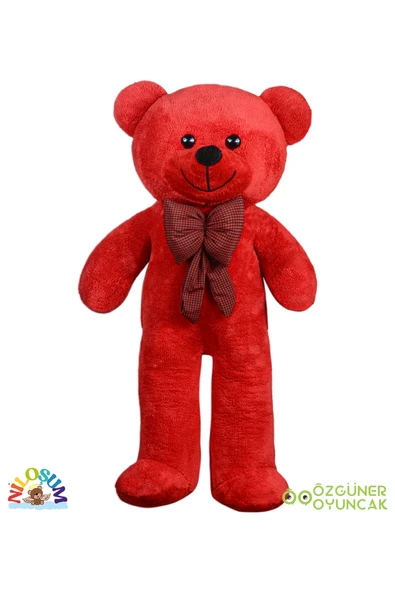 Özgüner Oyuncak Sevgiliye Hediye Seti – 90 cm Peluş Ayıcık & 24 Ayar Altın Kaplama Kolye - Resim 5