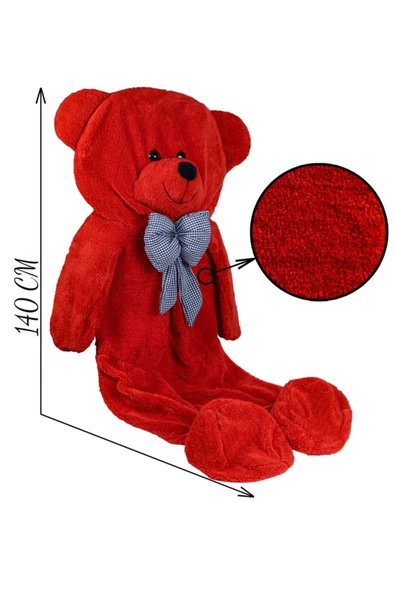 Ayıcı Oyuncak Paptex Oyuncak Ayıcı 140 Cm Papyonlu Oyuncak Kılıfı ( Boş Olarak Gönderilmektedir.) - Resim 3