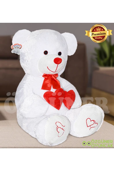 Özgüner Oyuncak Sevgi Dolu 130 cm Peluş Ayı – Çift Kalp ile Aşkınızı İfade Edin ürün görseli