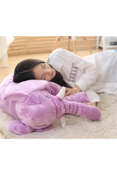 Ayıcı Oyuncak Uyku Arkadaşım Fil - Büyük Yumuşak Peluş Fil 35 Cm - Resim 2