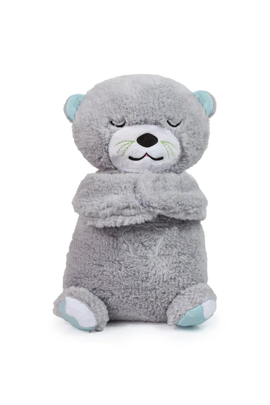 Ayıcı Oyuncak Nefes Alıp Pelüş Oyuncak Veren Uyku Arkadaşı Su Samuru, Bebek Rahatlatıcı Oyuncak - Resim 3