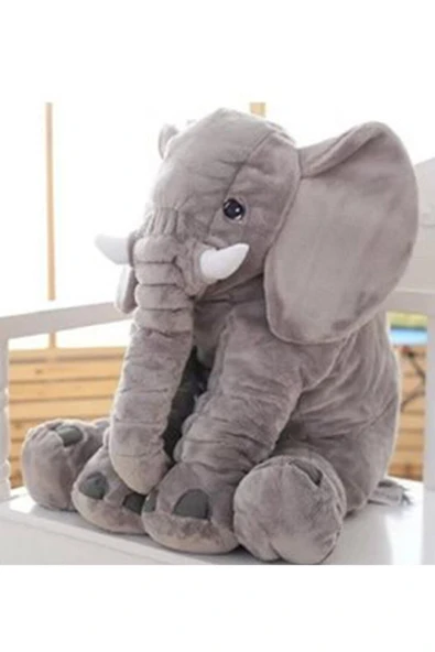 Ayıcı Oyuncak Özgüner Yumuşacık Uyku Arkadaşı Gri Fil Peluş Hayvan - Resim 3