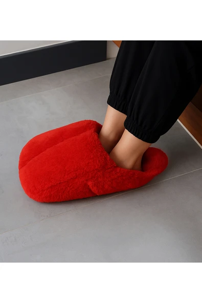 Harika Peluş Fabrikası Peluş Ayak Isıtıcı Panduf– Kışlık Yumuşak Ev Pandufu - Resim 2