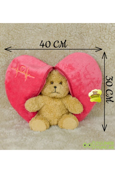 Ayıcı Oyuncak Sürprizli Pelüş Kalp Ayı 50 Cm - Resim 5
