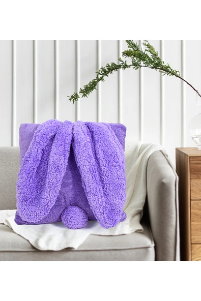 Harika Peluş Fabrikası Pabtex Kırlent Kulaklı Yastık Tavşan Kulak Tasarım - Sevimli Tasarım - Resim 2