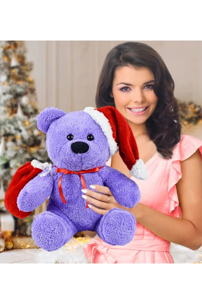 Özgüner Oyuncak Yılbaşı Özel 55 cm Noel Baba Ayıcığı (%100 Yerli) - Resim 4