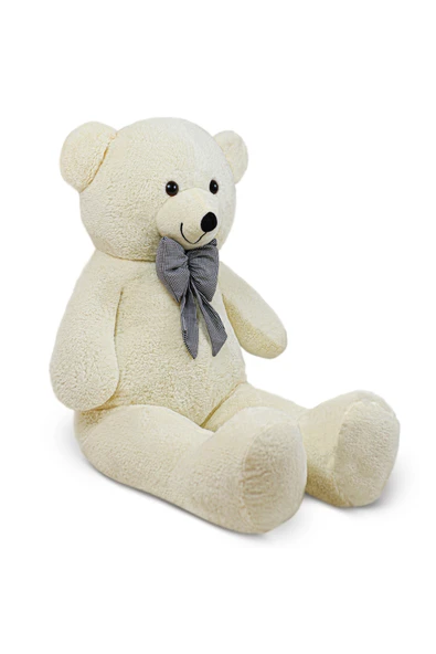 Özgüner Oyuncak Pababo 160 Cm Papyonlu Büyük Ayıcık Beyaz - Resim 3