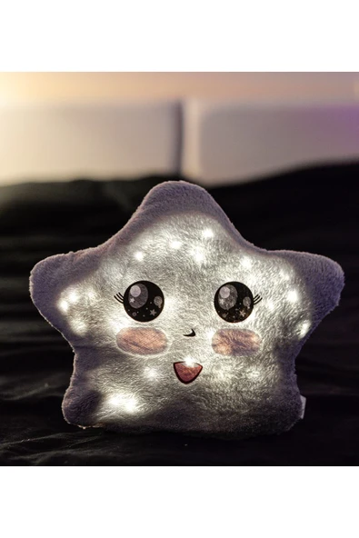 Özgüner Oyuncak Uyku Arkadaşım Ledli Yıldız Yastık - Resim 2