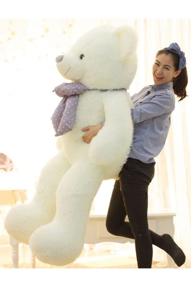 Pababo Pababo 160 Cm Papyonlu Büyük Ayıcık Beyaz ürün görseli