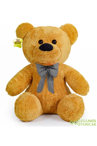 Ayıcı Oyuncak Oturan Peluş Ayıcık Papyonlu – Yumuşak ve Sevimli Hediyelik Ayı - Resim 4