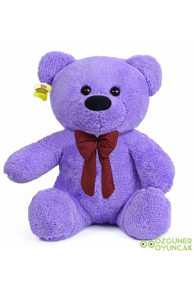 Ayıcı Oyuncak Oturan Peluş Ayıcık Papyonlu – Yumuşak ve Sevimli Hediyelik Ayı - Resim 4